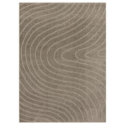 Luxe Weavers Modern Geometric Wave Indoor Area Rug