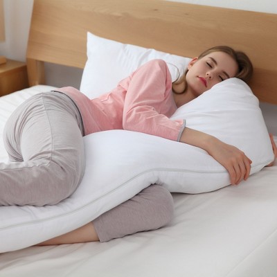 Cheer Collection Down Alternative 15" x 100" Extra Long Body Pillow with Zippered Cover