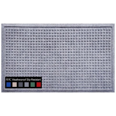 A1HC Durable Multi Purpose Polypropylene Rubber Doormat for Indoor Outdoor Door Mat, Waffle