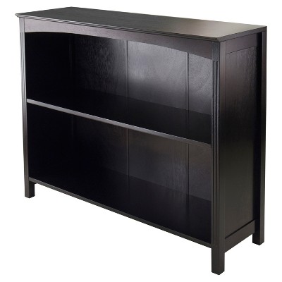 30" x 37.01" Terrace 3 Tier Bookshelf Espresso Brown - Winsome: MDF Composite, Metal Hardware
