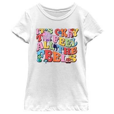 Girl's Inside Out 2 It’s Okay To Feel All the Feels T-Shirt