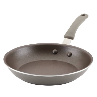 Rachael Ray Cook + Create Aluminum Nonstick Frying Pan 10" Gray: 10 Inch Skillet, Gas & Induction Compatible, Hand Wash