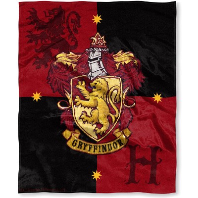 Harry Potter House Crests Silk Touch Throw 50" x 60"- Choose From All 4 Houses