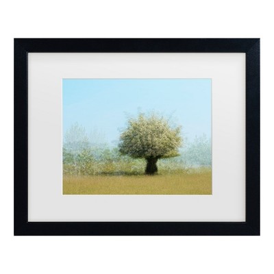 Trademark Fine Art - Katarina Holmstrom Tree With Flowers Matted Framed Art