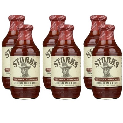 Stubb's Hickory Bourbon Barbecue Sauce - Case of 6/18 fz