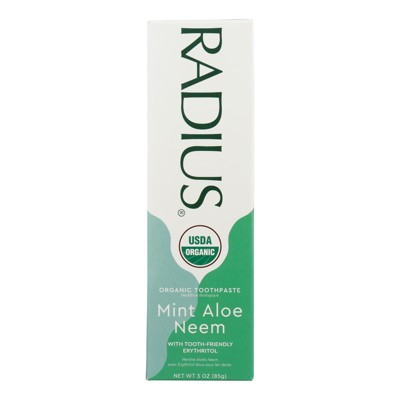 Radius Mint Aloe Neem Organic Toothpaste - 3 oz