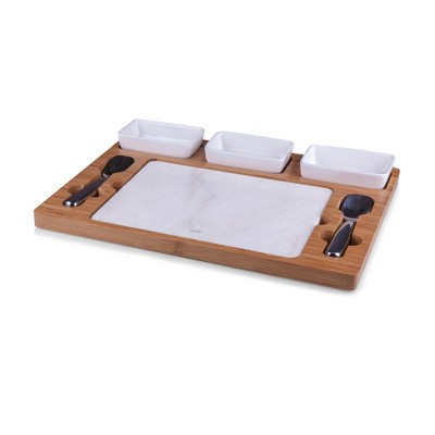 Toscana Bamboo and Marble Parlor Ice Cream Mixing Set