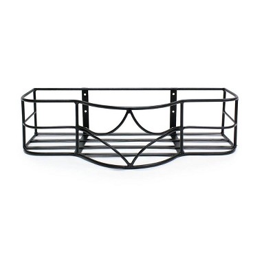30" Argyle Rectangular Window Box Black - ACHLA Designs: European-Inspired, Wall-Mountable, Metal Basket Storage