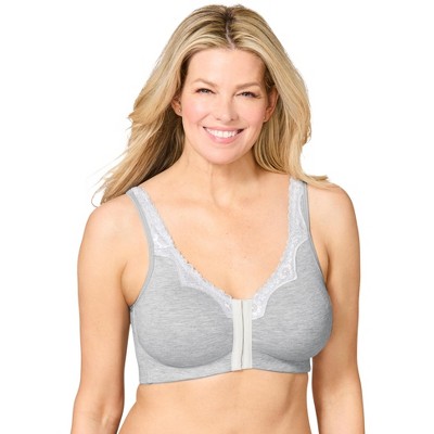 Catherines Front-Close Cotton Comfort Bra