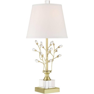 Vienna Full Spectrum Moritz 21 1/2" High Branch Small Traditional Glam Accent Table Lamp Gold Finish Metal Crystal Single Living Room Bedroom