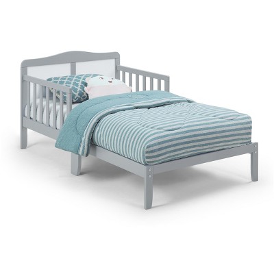 Yinvani Gray Solid Wood Crib with Double Safety Rails