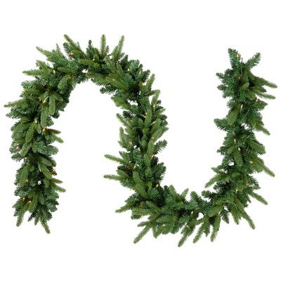 Northlight Real Touch™️ Pre-Lit Washington Frasier Fir Artificial Christmas Garland - 9' x 12" - Clear AlwaysLit Lights