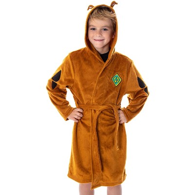 Scooby Doo Kids Costume Robe Soft Plush Fleece Hooded With Ears