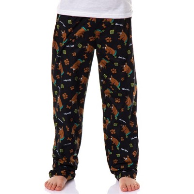 Scooby-Doo Boys Pjs Ruh-Roh All Over Print Lounge Pajama Pants Black