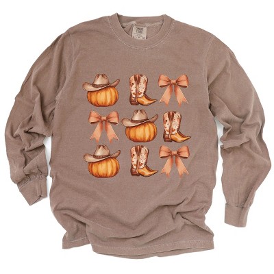 Simply Sage Market Coquette Western Fall Chart Garment Dyed Long Sleeve