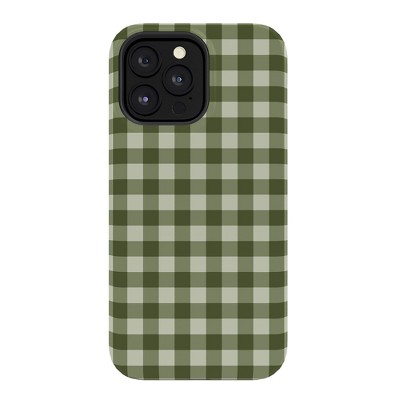 Colour Poems Gingham Moss Tough Tough iPhone 15 Case - Society6