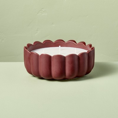 6 Wick Ceramic Scalloped Rim Jar Candle 42oz - Hearth & Hand™ with Magnolia
