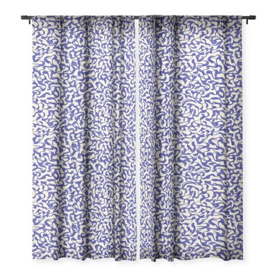 Alisa Galitsyna Playful strokes Set of 2 Panel Sheer Window Curtain - Deny Designs