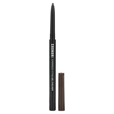 COSNORI Super Proof Fitting Gel Eyeliner 03 Walnut Brown - Smudge-Proof, Longwear Eyeliner Pencil, Soft Drawing 2mm Ultra-Slim Pencil, Waterproof,