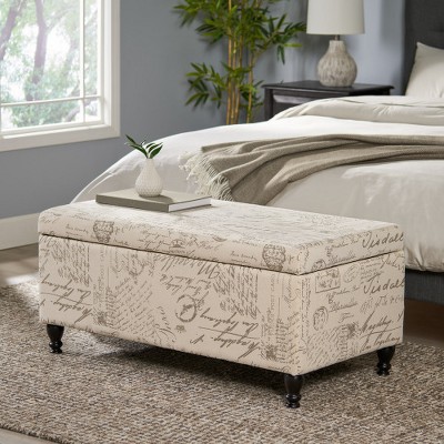 Storage Ottoman,Rectangular Ottoman Bench,Upholstered Storage Bench,Foot Rest for Living Room, Entryway and Bedroom,
