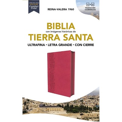 Rvr60, Santa Biblia, Tierra Santa, Letra Grande, Leathersoft, Fucsia, Con Cierre, Palabras de Jesús En Rojo, Comfort Print - (Leather Bound)