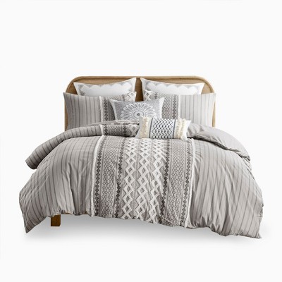 Gracie Mills Modesto Printed Cotton Comforter Set with Chenille