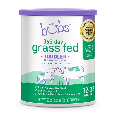 Bubs Grass Fed Toddler Nutritional Drink Canister - 12-36 Months - 20oz