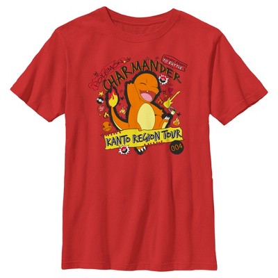 Boy's Pokemon Charmander Kanto Tour T-Shirt