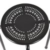 Tangkula Set of 6 Stackable Stools Metal Chair Dining Set w/ Round Top - 3 of 4