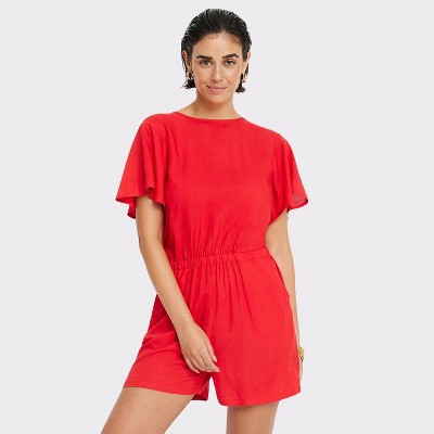 Women's Tie Back Romper - LSCN by LASCANA