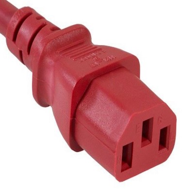 SANOXY 6ft 18 AWG Universal Power Cord (IEC320 C13 to NEMA 5-15P), Red