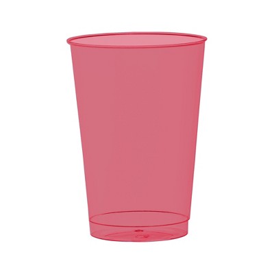 Smarty Had A Party 12 oz. Clear Red Disposable Plastic Party Cups - 240 pcs