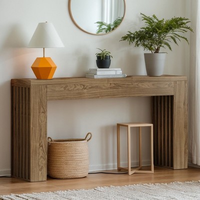 Hommoo 59" Console Table Brown