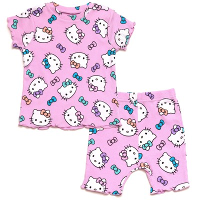 Hello Kitty Ribbed T-Shirt and Shorts Outfit Set Toddler