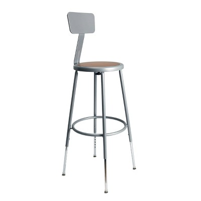 Hampden Furnishings 25-33" Felix Collection Steel Counter Height Barstool with Backrest
