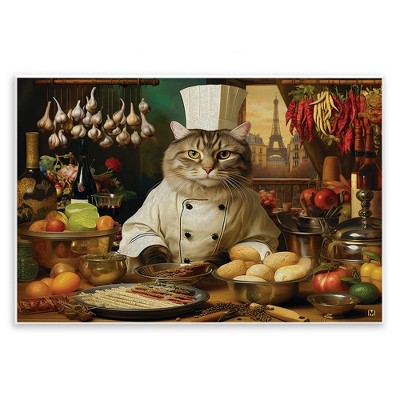 Stupell Industries Cat Chef in Kitchen Wall Plaque Art