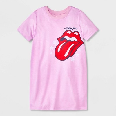Girls' The Rolling Stones Oversized Sleep T-Shirt - Pink
