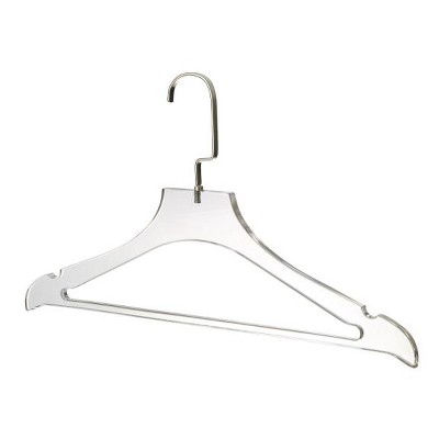 YBM Home Quality Acrylic Clear Coat Hangers Made of Clear Acrylic for a Luxurious Look and Feel for Wardrobe Closet, Clothes Hangers Organizes Closet