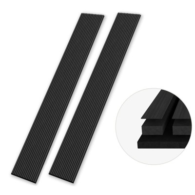 SMARTSTANDARD 105.9 in. x 12.6 in. x 0.9 in. Slat Wood Acoustic Sound Absorbing 3D Decorative Wall Paneling, 2-Pack