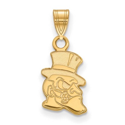 Black Bow Jewelry 14k Yellow Gold Plated Sterling Silver Wake Forest Demon Deacons NCAA Small Pendant