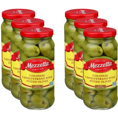 Mezzetta Colossal Castelvetrano Style Pitted Olives - Case of 6 - 8 oz