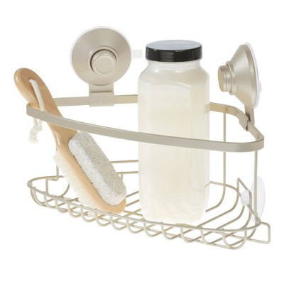 iDESIGN Everett Push Lock Suction Corner Basket