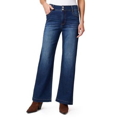 Angels Forever Young Women's Everbreeze Curvy High-Rise Relaxed Flare Jeans