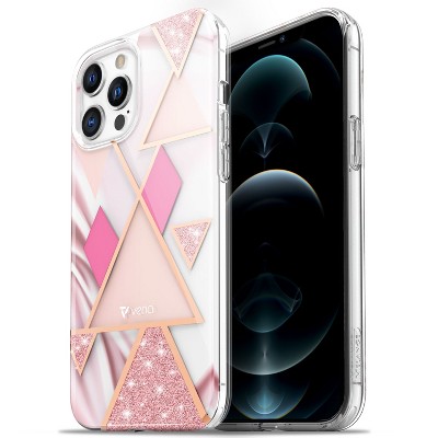 Vena MELANGE For Apple iPhone 12 Pro Max Case Shockproof, Drop Proof Protection Stylish Glitter Sparkle Bumper Case Cover, Rose Gold