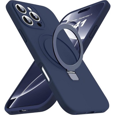 Entronix [Magnetic] Case Compatible with iPhone 16 Pro Max - Soft-Touch Liquid Silicone Gripstand