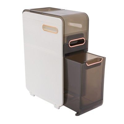 YIYIBYUS Bathroom Floor Cabinet with Clear Drawers Narrow Slim Tower Organizer