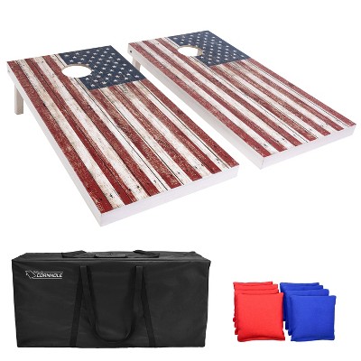 GoSports 4 ft x 2 ft Regulation Size Premium Wood Cornhole Boards Toss Game Set - Vintage Wood Designs