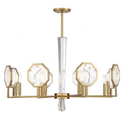 Savoy House Leighton 8 - Light Chandelier in  Warm Brass