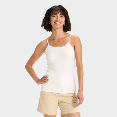 Women's Slim Fit Ribbed Cami - A New Day™