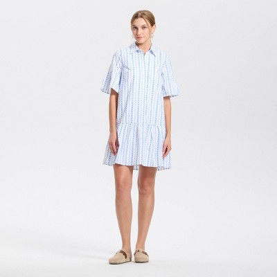 Women's Elbow Sleeve Poplin Mini Shirtdress - Universal Thread™